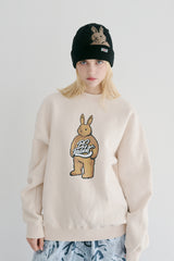 ビッグベアラビットクルーネック / BSR2223FWPO031 BIG BEAR RABBIT CREWNECK CREAM