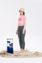 スモールチェリーウォーターレギンス / SMALL CHERRY WATER LEGGINGS [CHARCOAL]