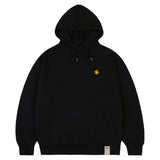[UNISEX]Yellow odd flower embroidery hoodie