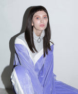 ベルベットトレイニングジップアップトップ/ velvet training zip-up top - VIOLET (4435428147318)