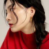double tear earring - gold