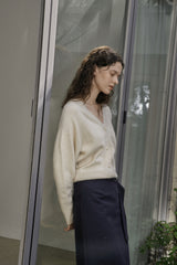 ベルトボタンスカート/BELTED BUTTON SKIRT_NAVY