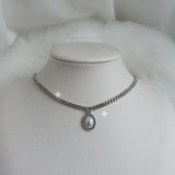 Elizabeth Choker Necklace - Silver Color
