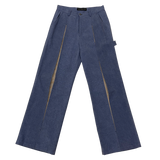 HIDDEN LACE DENIM WIDE PANTS (6615500128374)