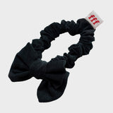 RIBBON SCRUNCHIE, BLACK