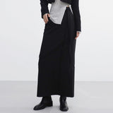 Ash long D belt skirt