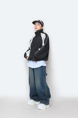 カーペンターオーバーデニムパンツ