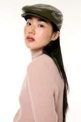 GLOSSY HUNTING CAP / KHAKI