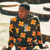 フラワーパターンスウェットシャツ / Flower pattern Sweat-shirt (4473266667638)