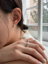 [92.5silver] dot pearl earrings