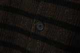 クレムカラーレスカーディガンシャツ/Creme collarless cardigan shirt C6 Brown&Black