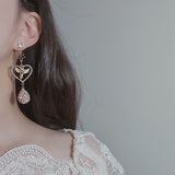 ムーンアンドベイビーエンジェルピアス / Moon and Baby Angel Piercing - Champagne Pink