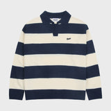 [UNISEX] ベースボールロゴエンブロイダリーストライプカラーニット