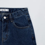 ワイドフィットロールアップチェックデニムパンツ/WIDE FIT ROLL-UP CHECK DENIM PANTS [6882]
