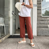 レイヤードスリットコットンノースリーブタンク / Layered Slit Cotton Sleeveless Tank (3 colors)