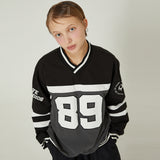 Blockcore nylon V neck sweatshirt