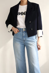 マリーンロールアップジーンズ / MARINE ROLL-UP JEANS / WIDE DENIM PANTS