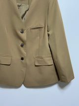 [Tie set] Oversized Collarless Jacket Belt Jacket Loose Fit V-Neck Seasonal Switch Spring Outerwear