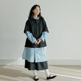 リネンロングシャツ / unisex long shirts bright denim