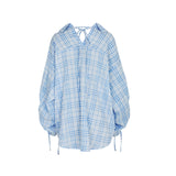 CHECK SHIRRING BLOUSE_L/BLUE (EEOO1BLR02W) (6541196492918)