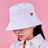 Heart Logo Oxford Over Fit Bucket Hat (3color)