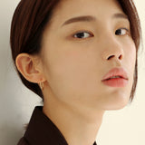 シルバーオープンフープピアス / silver open hoop earring (925 silver+18k gold plating)