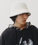 STITCH NYLON BUCKET HAT (IVORY)