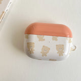 custard bear glossy hard airpods case