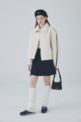 ダブルラップミニプリーツスカート / Double Lap Mini Pleated Skirt [Navy]