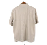 Kant Linen Pullover Open Collar Shirt (3color) (6567597834358)