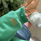 [BELLIDE MADE] point embroidery sweat
