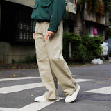 ヴィンテージストレートデニムパンツ (KHAKI)