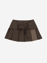 RIPPED CORSET PLEATS SKIRT