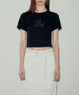 ホットフィックス半袖トップ / HOTFIX HALF SLEEVE TOP (BLACK)