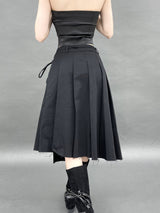 ベターラップアンバランスロングプリーツスカ－ト/797. Better wrap unbal long pleats sk (2color)