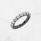[S925] エターニティー テニス リング / [S925] Eternity Tennis Ring (black silver)