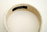ツイードパールカチューシャ/tweed pearl hairband white