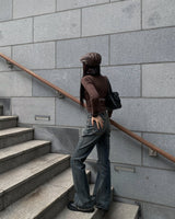 Calm boots cut denim pants