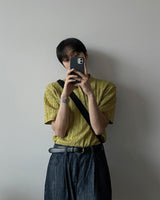 rown detail collar knit