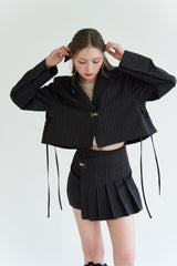 PLEATS WRAP SK (BLACK)