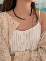 ノッティングオニックスネックレス / [925silver] Notting onyx Necklace