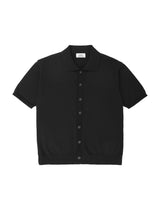 オープン半袖ニット / T1015 OPEN SHORT-SLEEVED KNIT_BLACK