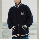 ヘビーゲージニットジップアップ/HEAVY GAUGE KNIT ZIP UP_NAVY