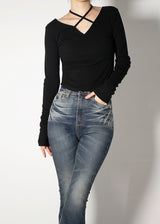 ラップストリングコルゲーテッドTシャツ / Wrap string corrugated T-shirt (4color)