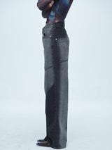 ハイパー ブラッシュ ウォッシング ワイド デニムパンツ / Hyper Brush Washing Wide Denim Pants Black