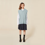 V NECK KNIT VEST_SKY BLUE (6610809258102)