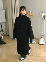 Guryane long balmaccan coat