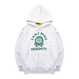 [UNISEX] Faux Shearling-Trimmed Cotton-Jersey Hoodie (Light Grey) (6656665157750)