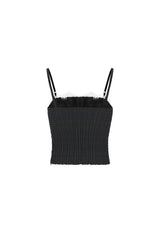 06ウールチェックレースビスチェ / 0 6 wool check lace bustier (4579932831862)