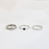 ムードハートレイヤードリング / Mood heart layered ring (2 color)